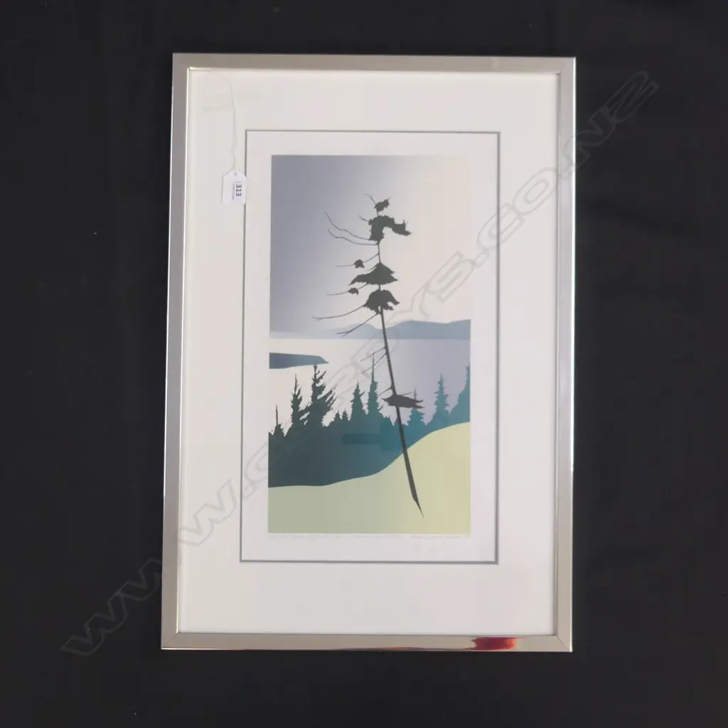 MALCOLM WARR PRINT 'FROM CYPRESS ROCK, VANCOUVER WEST' 25/150 '85 445x260mm Image 1++