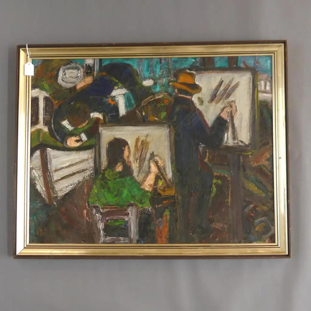 D. CARR 'THE PAINTERS' OIL 500x660mm Image 1++