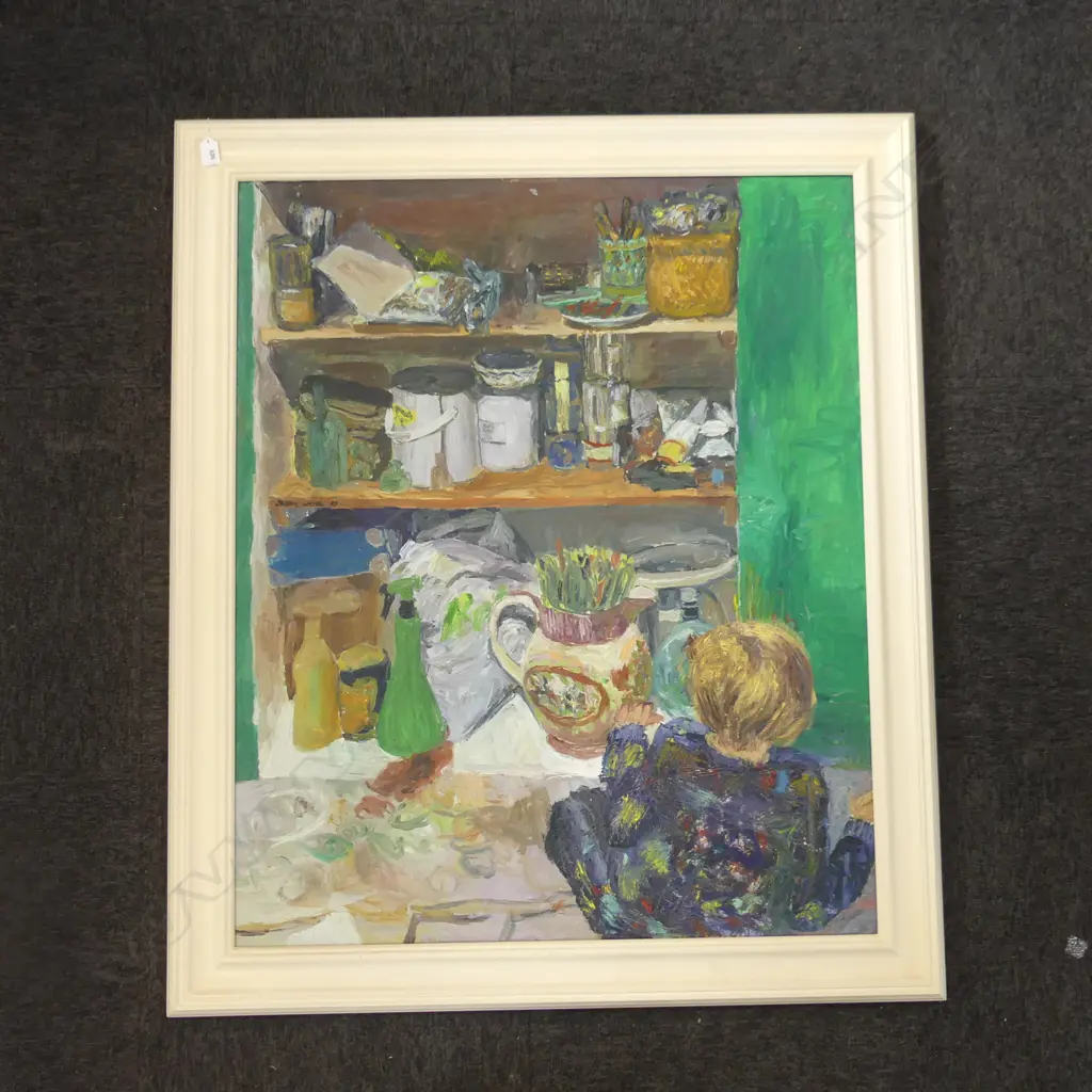 SUSAN WILSON ARTISTS PANTRY OIL SIGNED & DATED '89 1000x820mm Image 1++