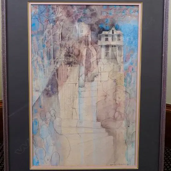 McLAUCHLAN, Cherie (NZ 1948-1992), Ascent, W/C, signed & dated 1979, 560mm x 360mm