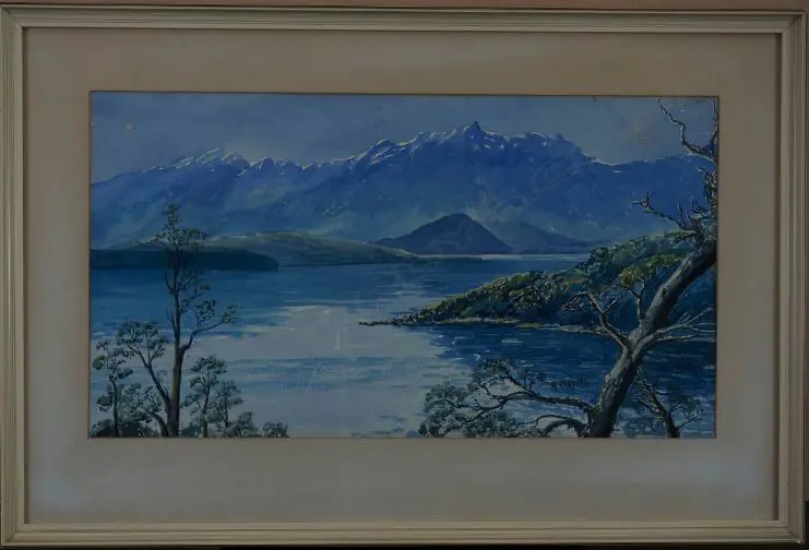 CLAYTON, N (NZ), Southern Alps, W/C, signed, 310mm x 570mm Image 1++