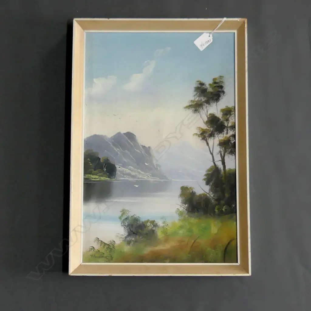 FENWICK, F (NZ), Southern Lake and Mountains, Oil on board, signed, 450mm x 290mm Image 1++