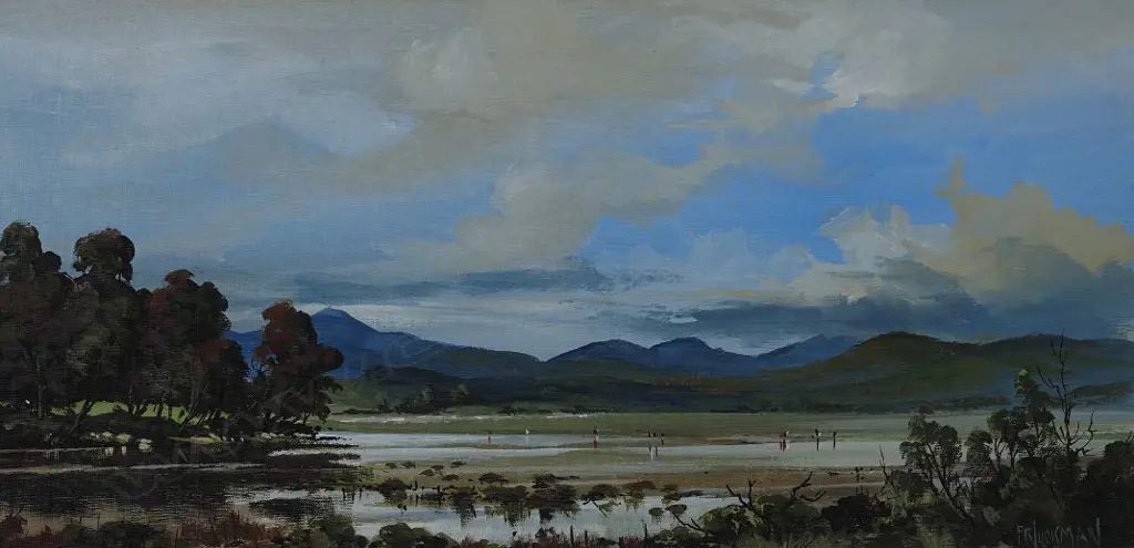 LUCKMAN, Frederick Russell (NZ 1934-2008), From Moana Point, Whangamata, Oil on board, signed, 300mm x 600mm Image 1++