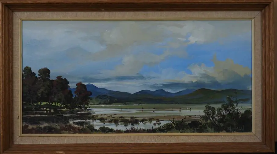 LUCKMAN, Frederick Russell (NZ 1934-2008), From Moana Point, Whangamata, Oil on board, signed, 300mm x 600mm Image 1++