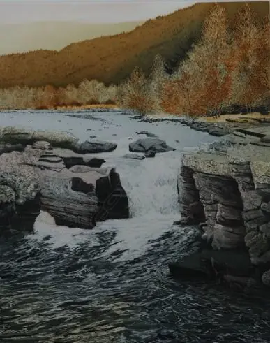 BROWNE, James (Scotland 20thC), River Moriston, Screenprint, signed, 430mm x 340mm Image 1++