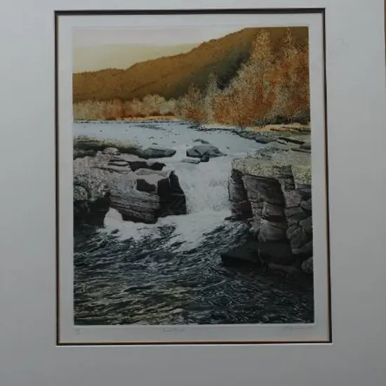 BROWNE, James (Scotland 20thC), River Moriston, Screenprint, signed, 430mm x 340mm