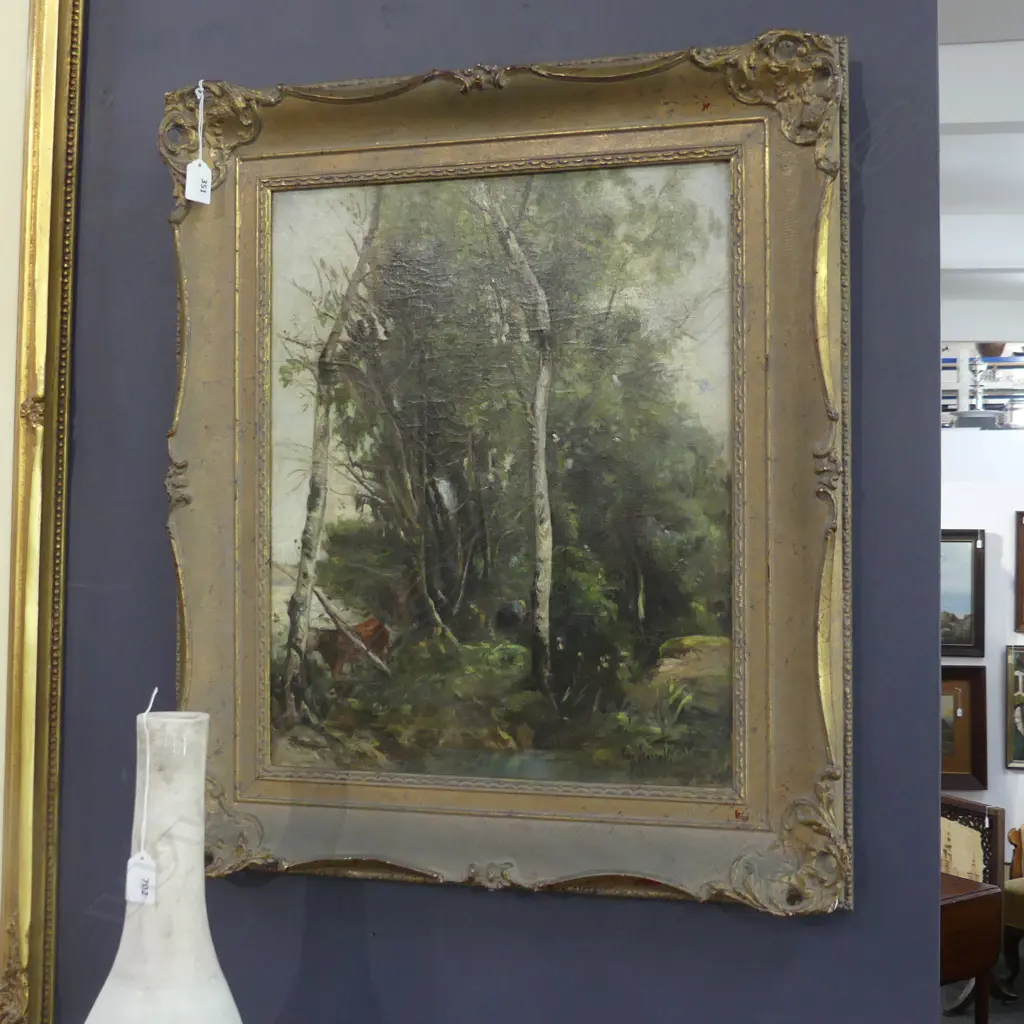 EUGENIO SCORZELLI ITALIAN WOOD GATHERER OIL 495x395mm Image 1++