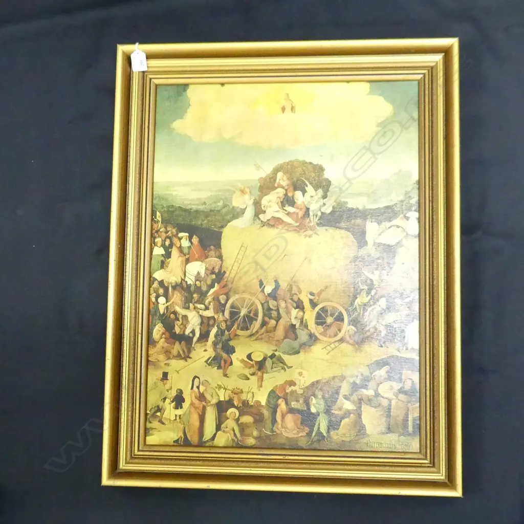 PRINT; HIERONYMIS BOSCH 'THE HAY WAIN' c.1516 595x440mm Image 1++