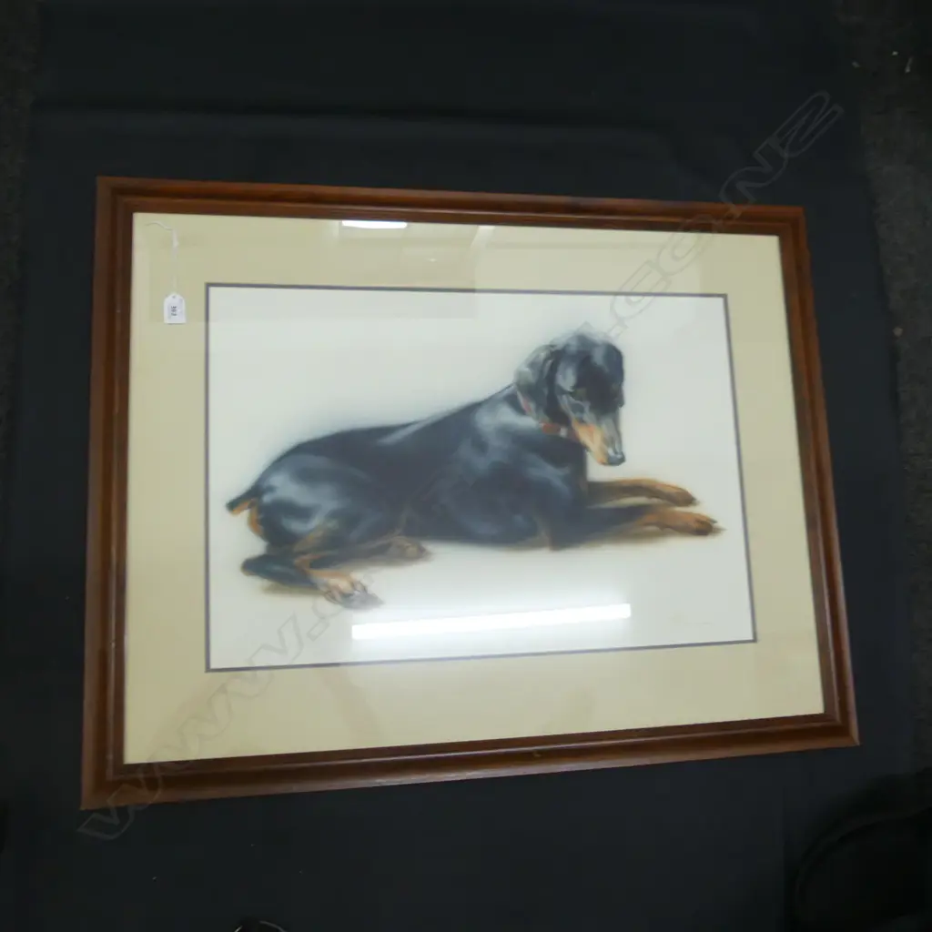 NATALIE O'CALLAGHAN DOBERMAN WATERCOLOUR '93 910 X 710MM Image 1++