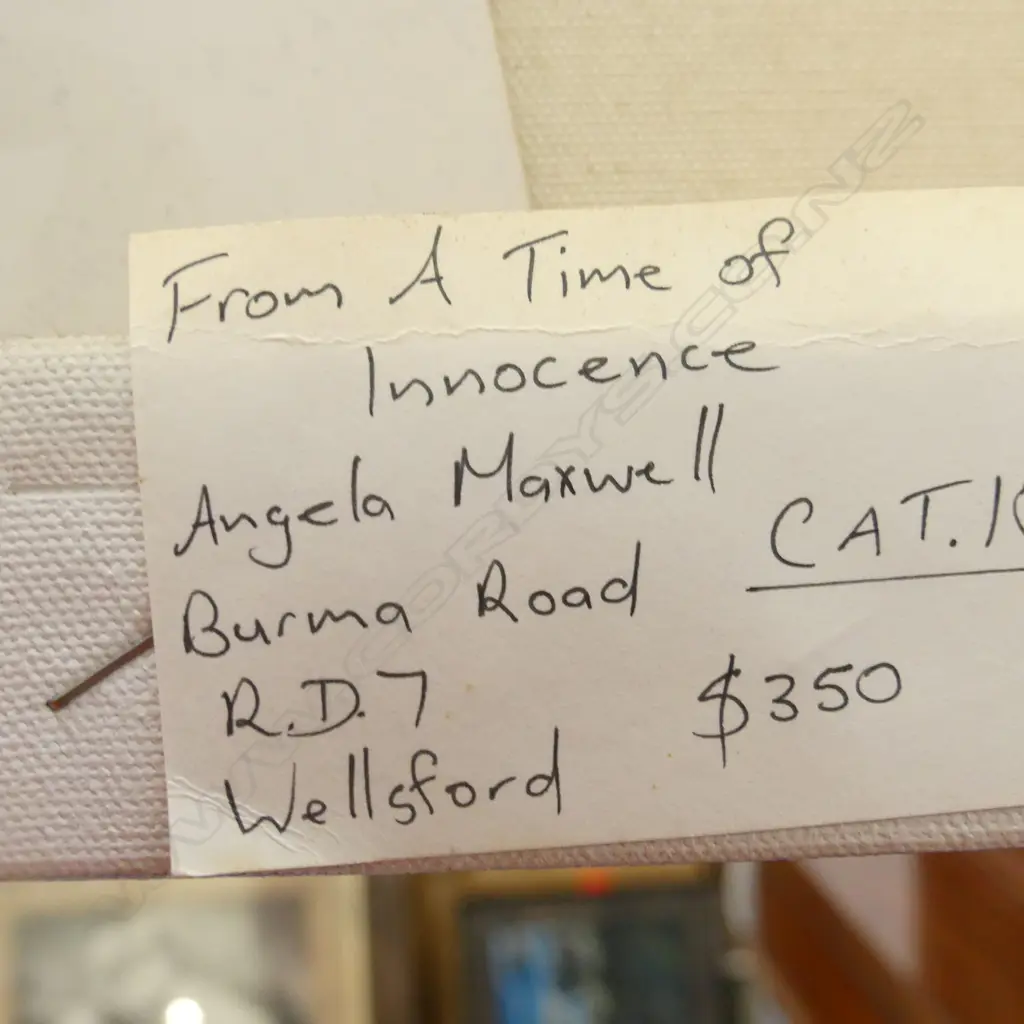 ANGELA MAXWELL 'FROM A TIME OF INNOCENCE' OIL ON CANVAS 350x280mm Image 1++