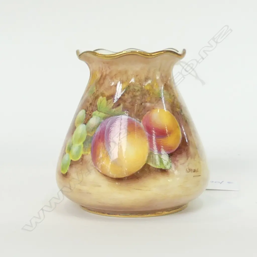 ROYAL WORCESTER S. DRYSDALE HAND PAINTED VASE H.80mm 9957 Image 1++