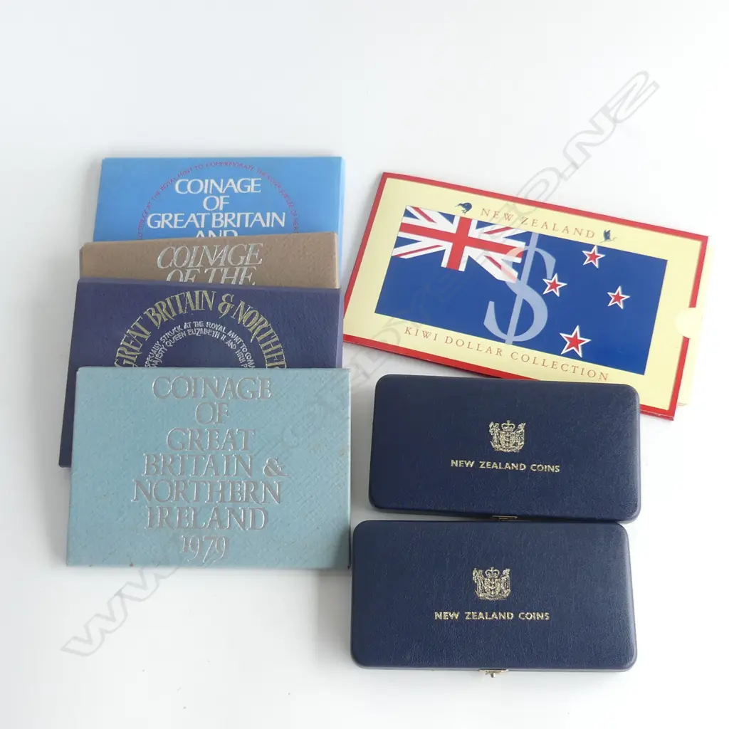 6 COIN ISSUES; 2x NZ 4x UK + KIWI DOLLAR COLLECTION Image 1++