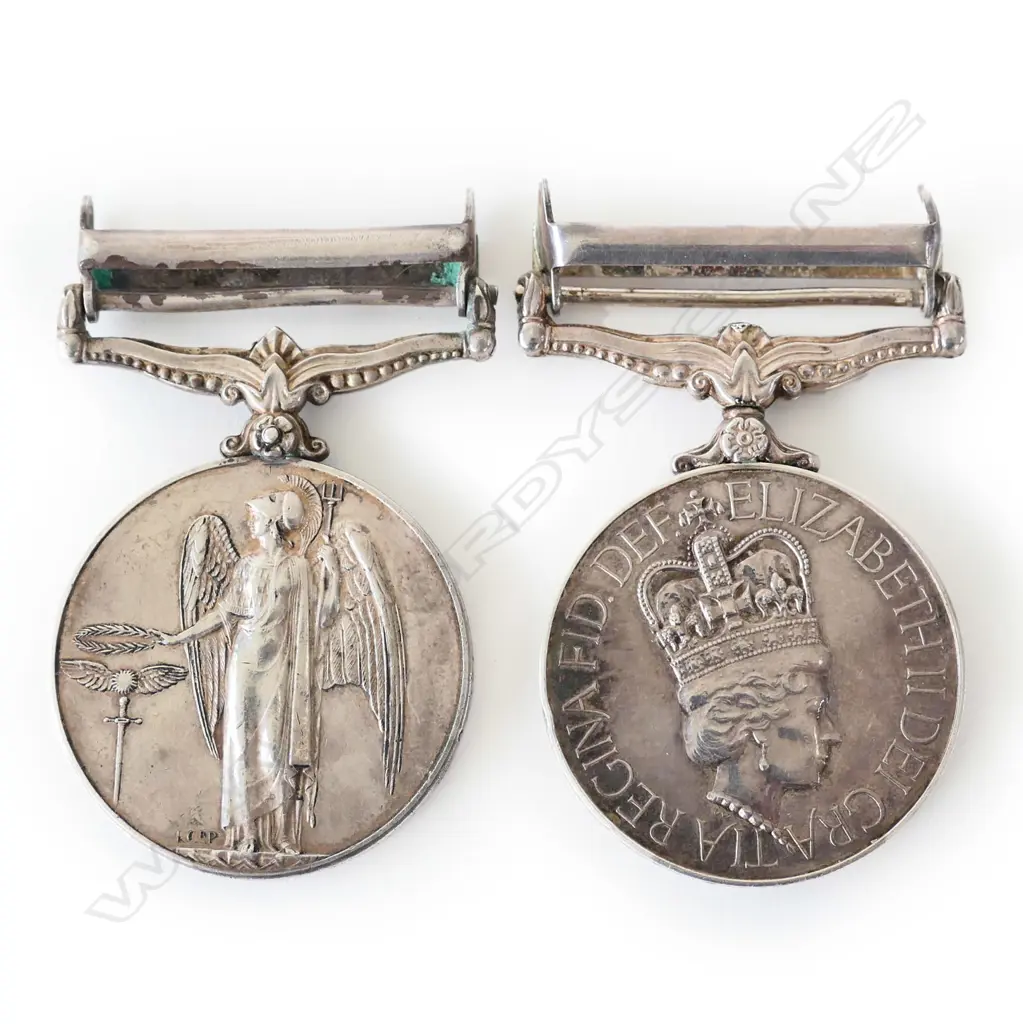 2 MEDALS: WWII GENERAL SERVICE - PALESTINE & 21stC OPERATIONAL SERVICE - AFGHANISTAN, BOTH NAMED Image 1++