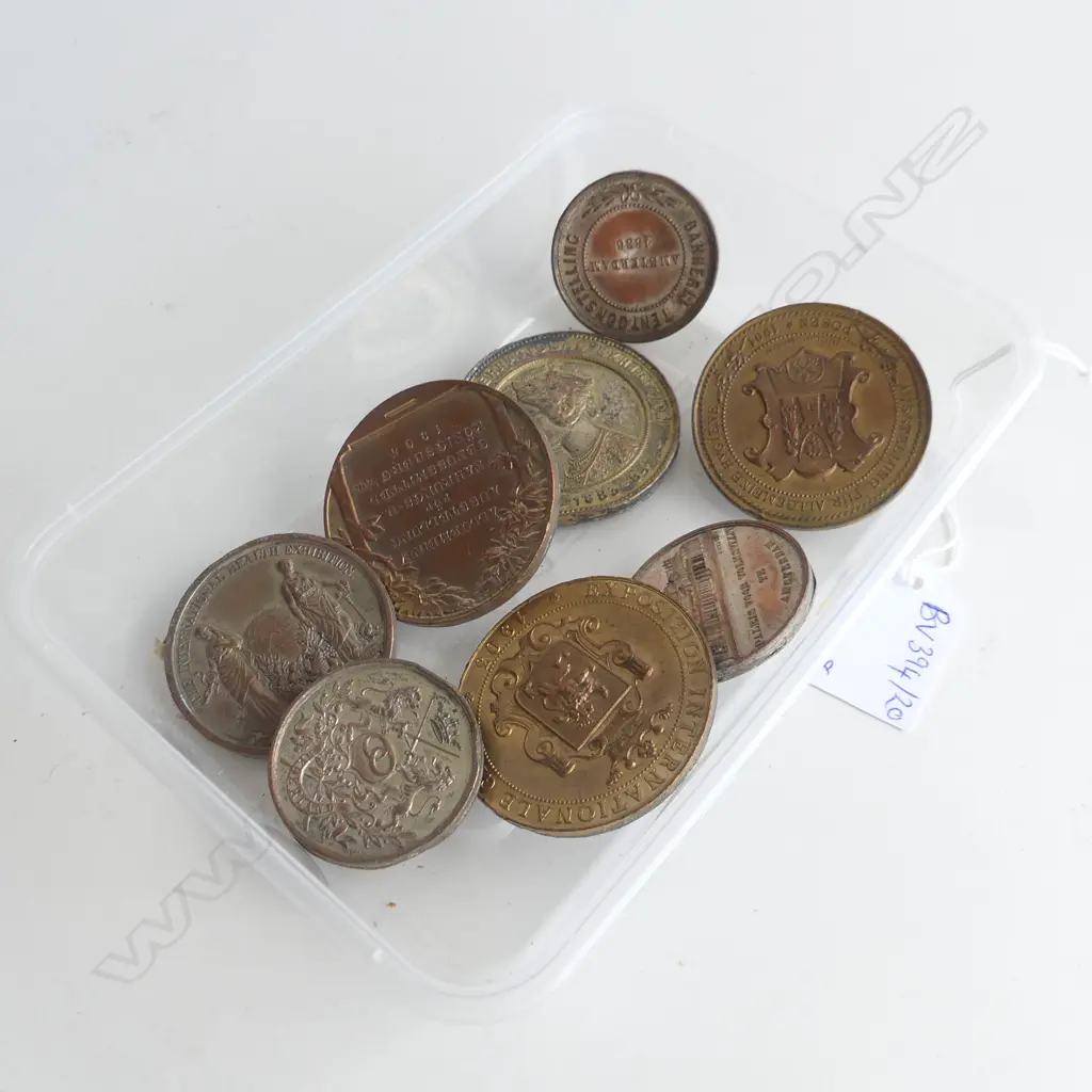 8 ANTIQUE EUROPEAN COMMEMORATIVE COIN TOKENS Image 1++