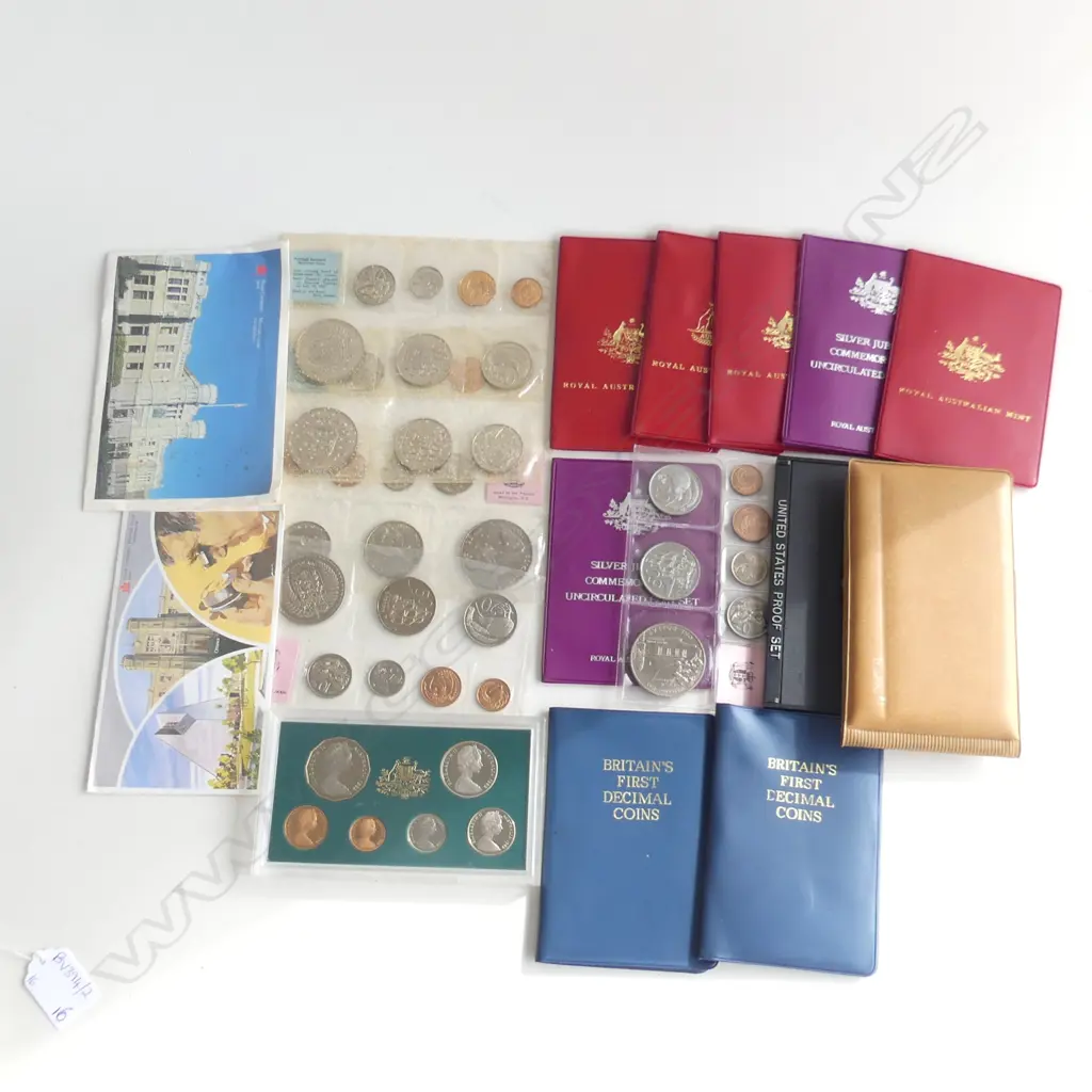 16 ASST. PROOF COIN ISSUES (7 AUSSIE) Image 1++
