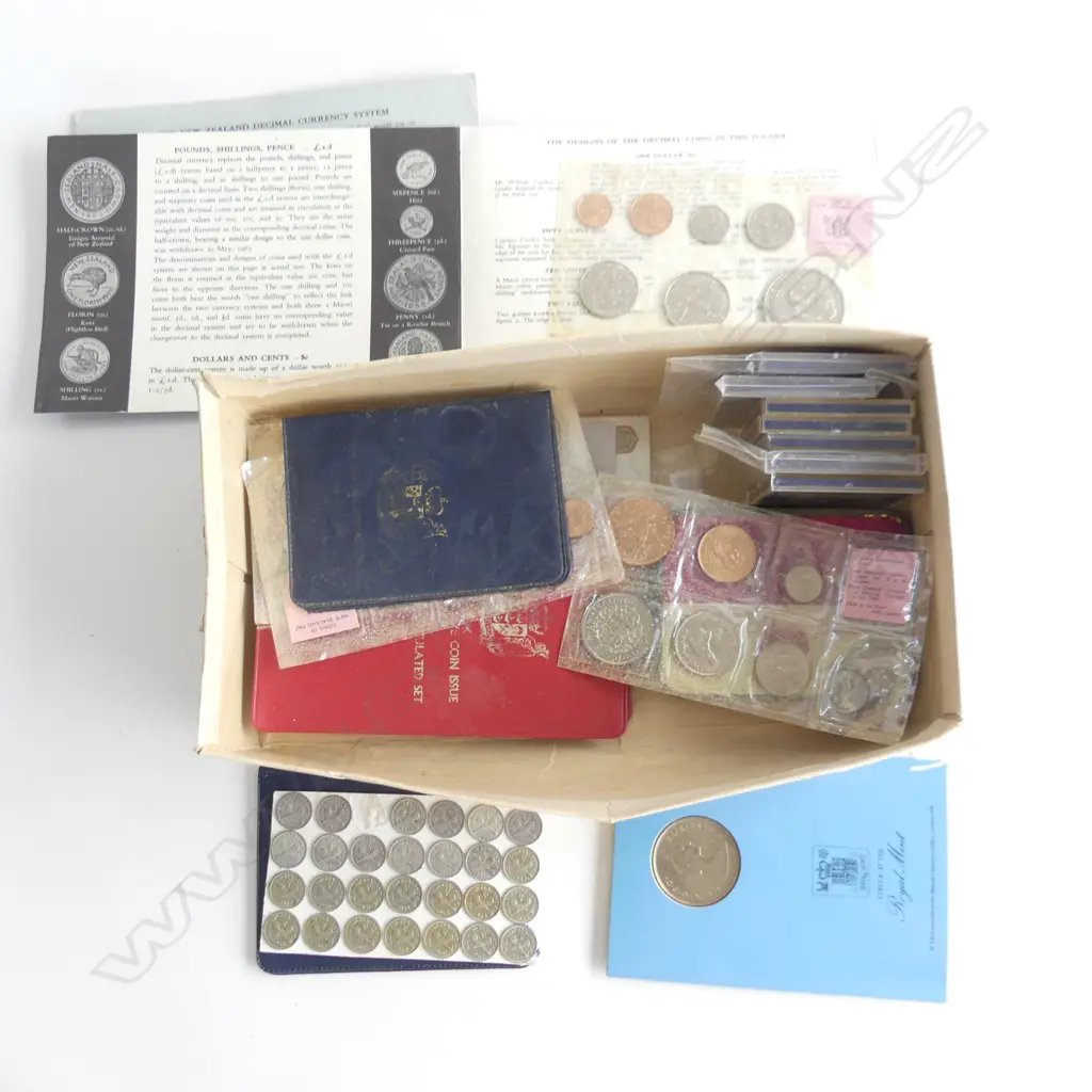 BOX ASST. COIN ISSUES, WORLD NOTES ETC Image 1++