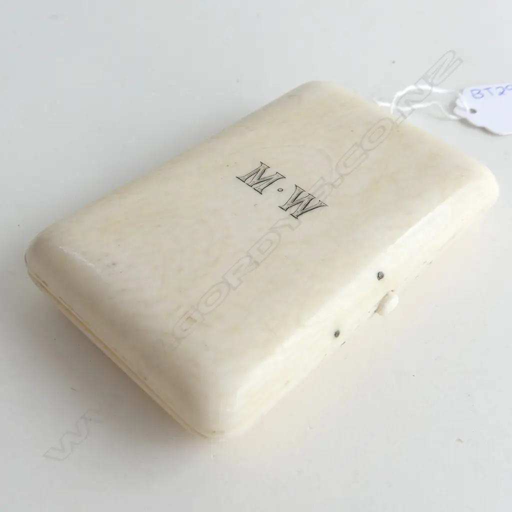 VICTORIAN IVORY CIGARETTE CASE L 93MM Image 1++