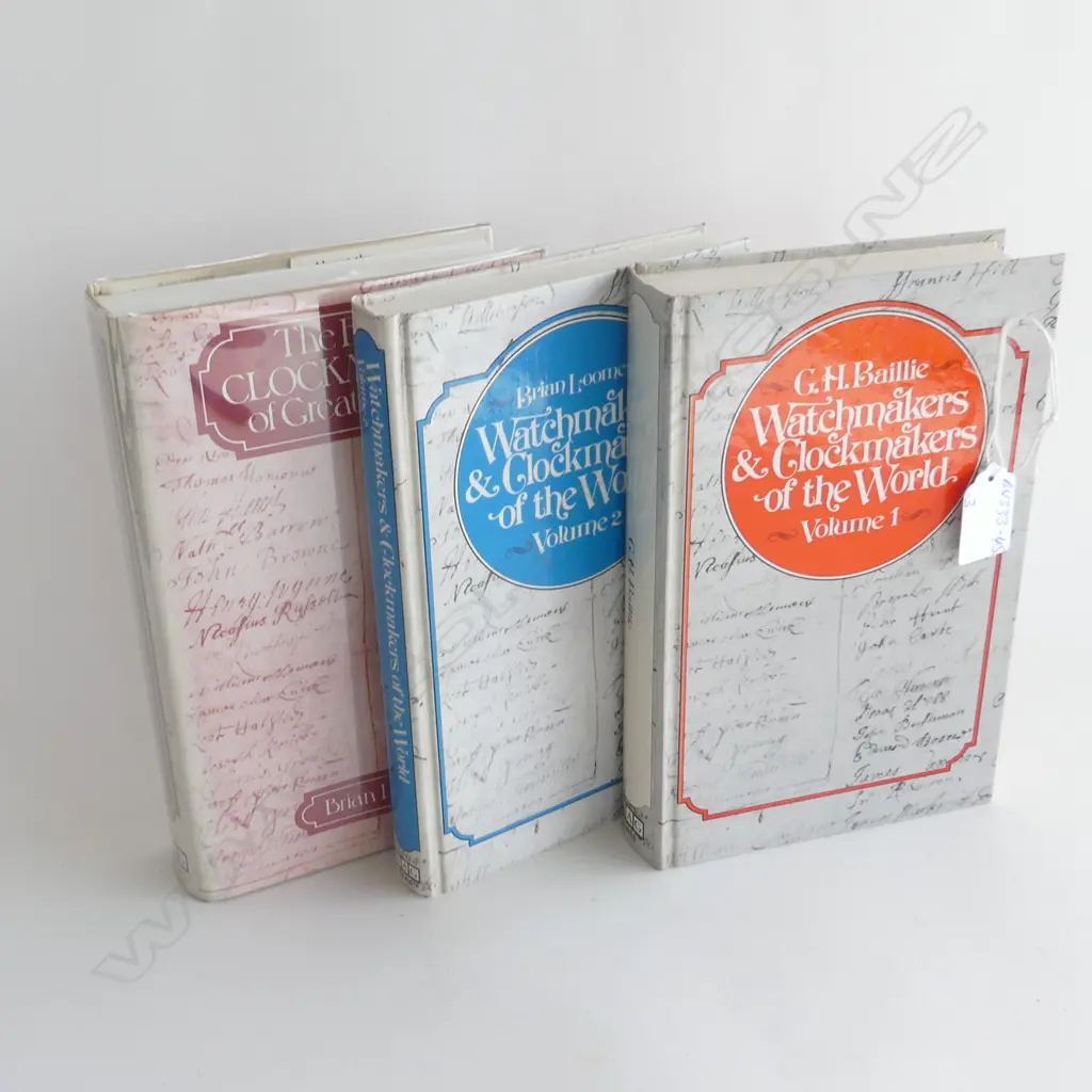 3 REFERENCE BOOKS ANTIQUE WATCHMAKERS & CLOCKMAKERS OF THE WORLD VOLS 1 & 2 + THE EARLY CLOCKMAKERS OF GREAT BRITAIN Image 1++