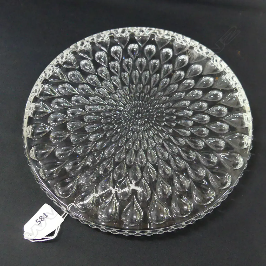 BACCARAT HEAVY CRYSTAL PLATE IN ORIG. BOX 225mm dia Image 1++