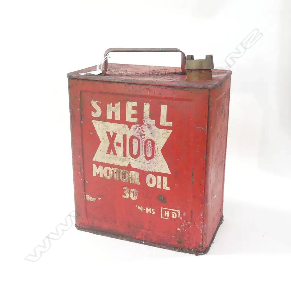 VINTAGE SHELL MOTOR OIL CAN H  320MM Image 1++