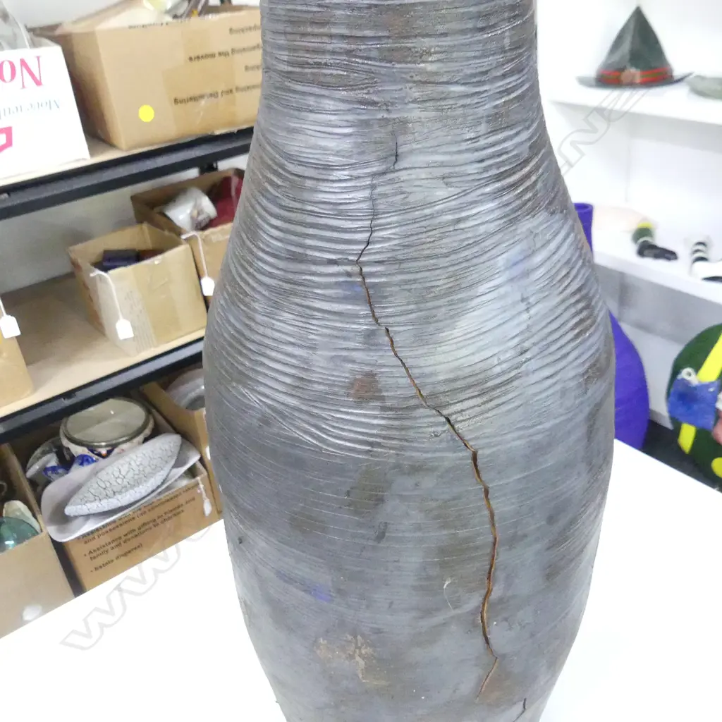 TALL STUDIO POTTERY FLOOR VASE H.620mm Image 1++