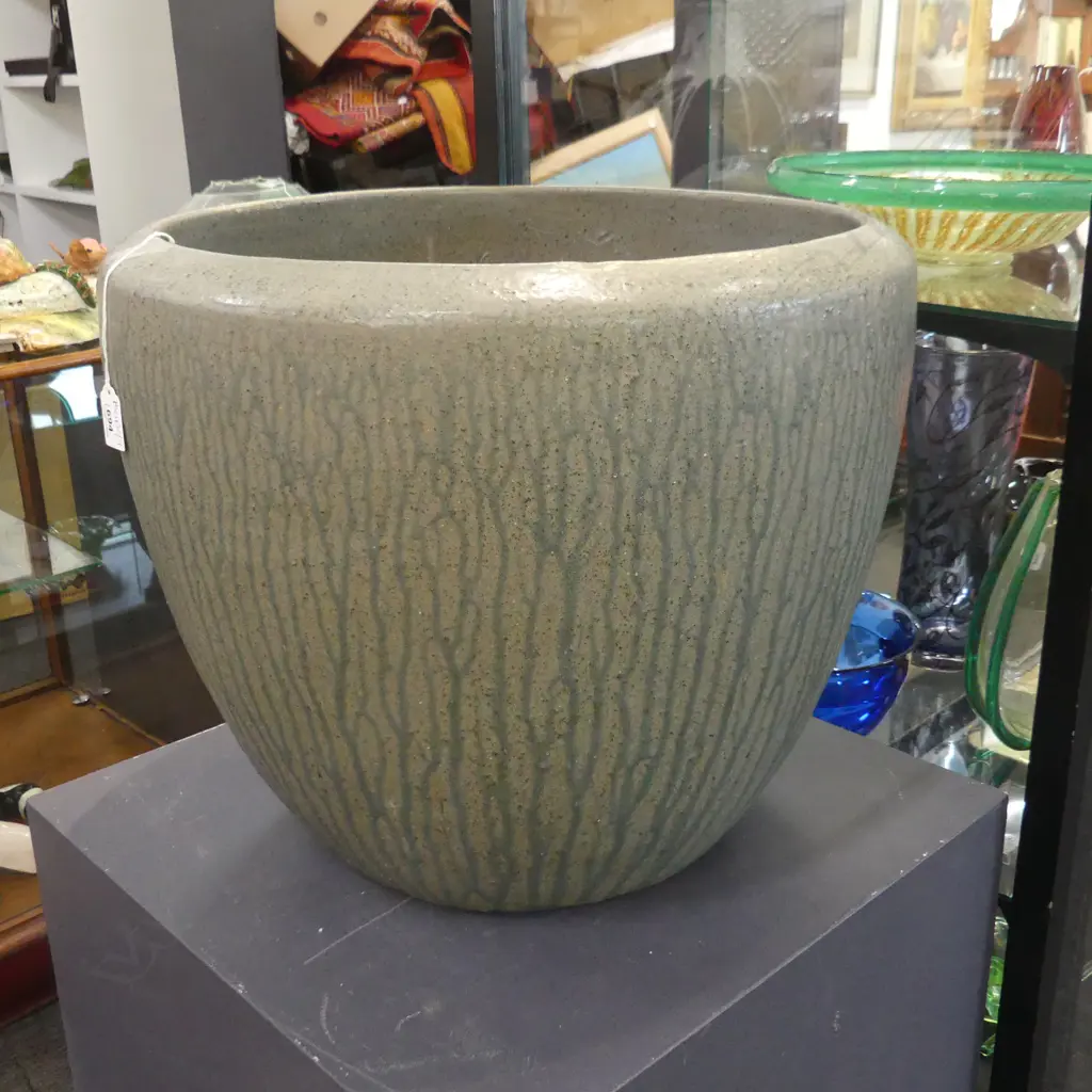 LGE SALT GLAZED POT H.400mm 500mm dia Image 1++