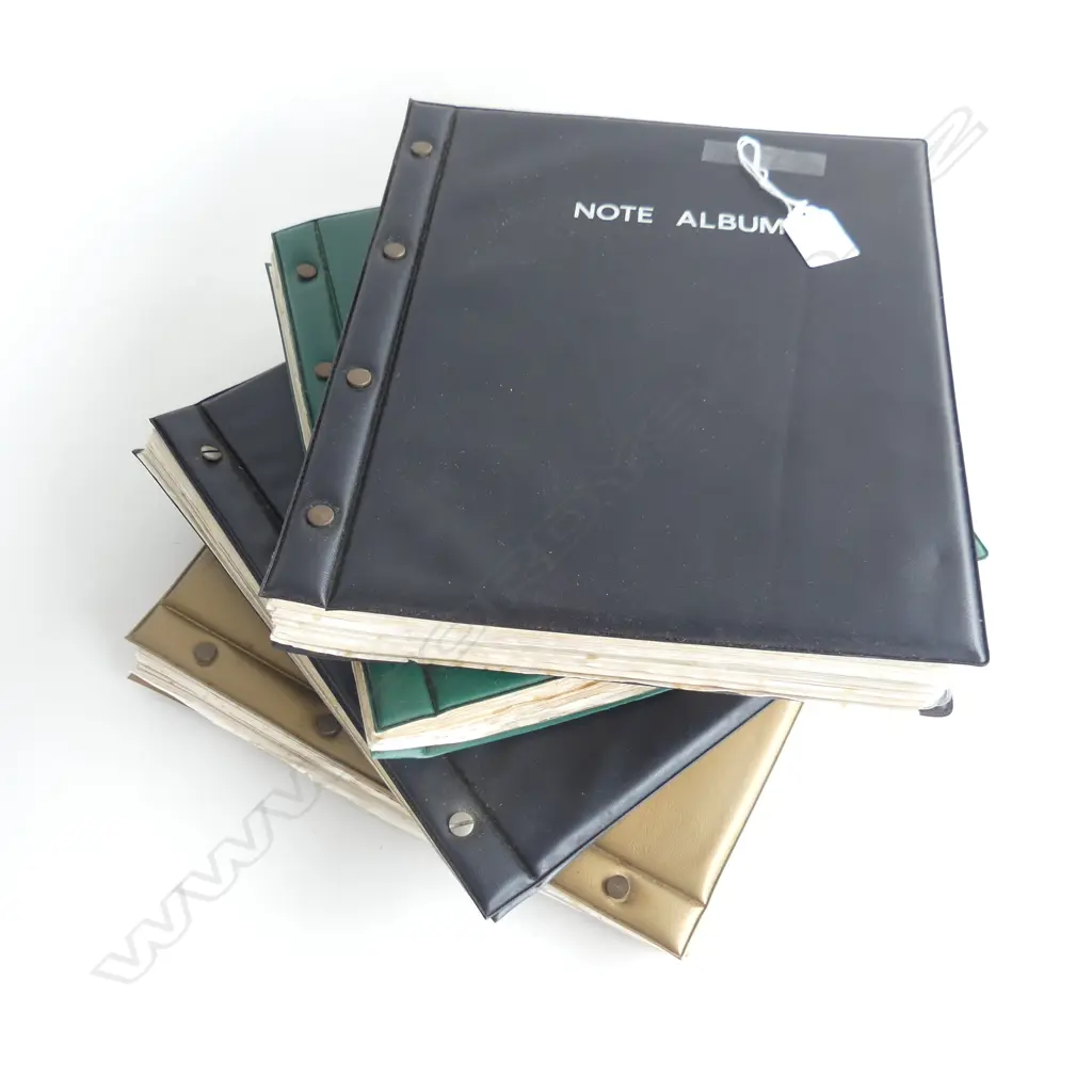 4 NUMISMATIC ALBUMS; 3x COIN 1x NOTES Image 1++