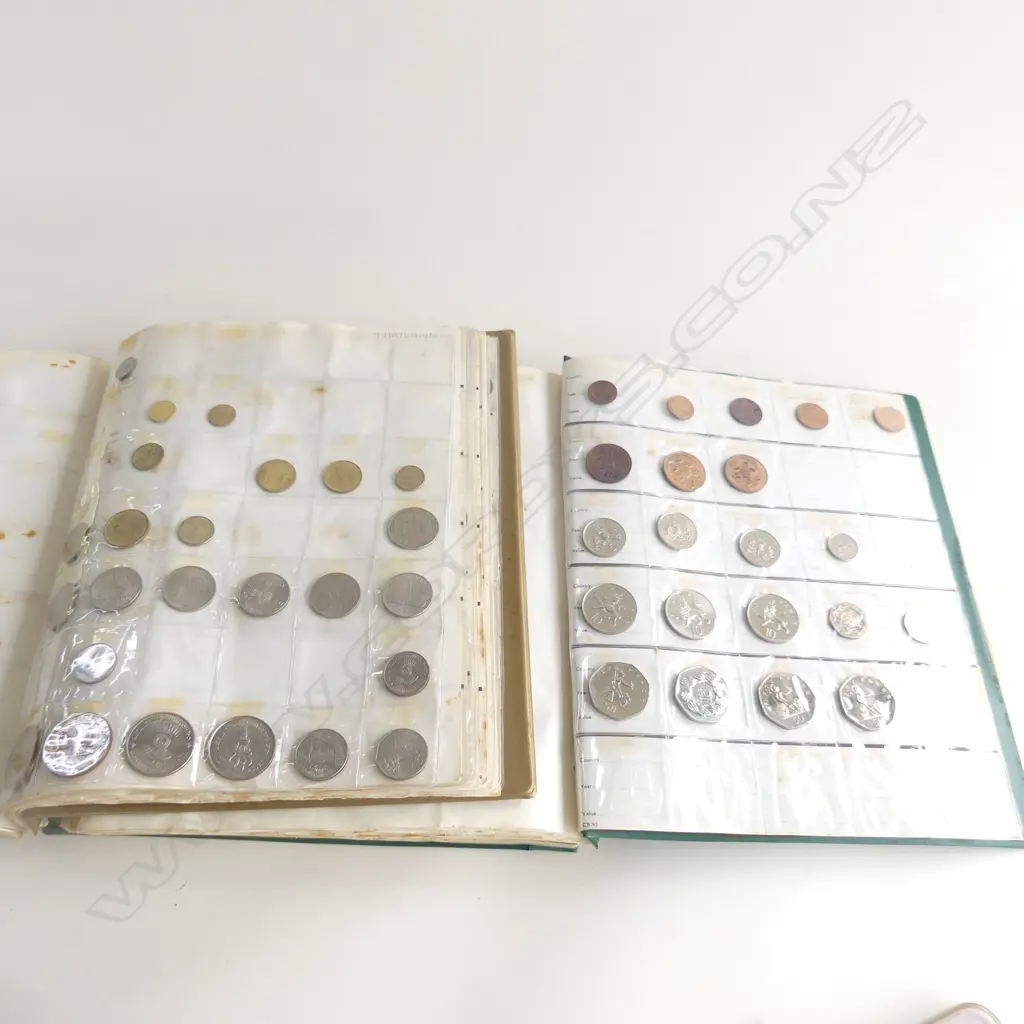4 NUMISMATIC ALBUMS; 3x COIN 1x NOTES Image 1++