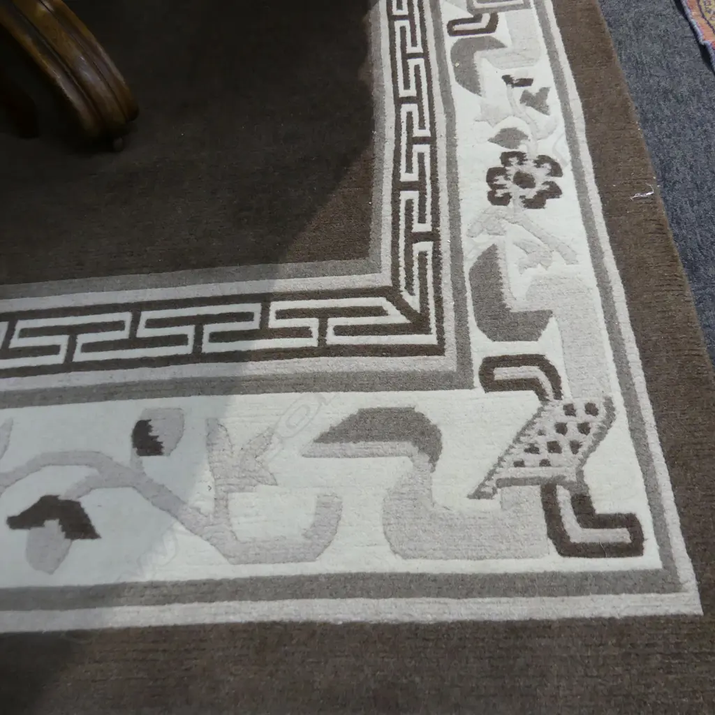LGE NEPALESE BROWN WOOL ON COTTON RUG 2900x2100mm Image 1++