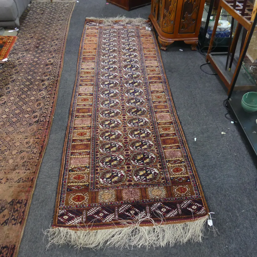 HAND KNOTTED WOOL PILE RUNNER 2800x880mm Image 1++