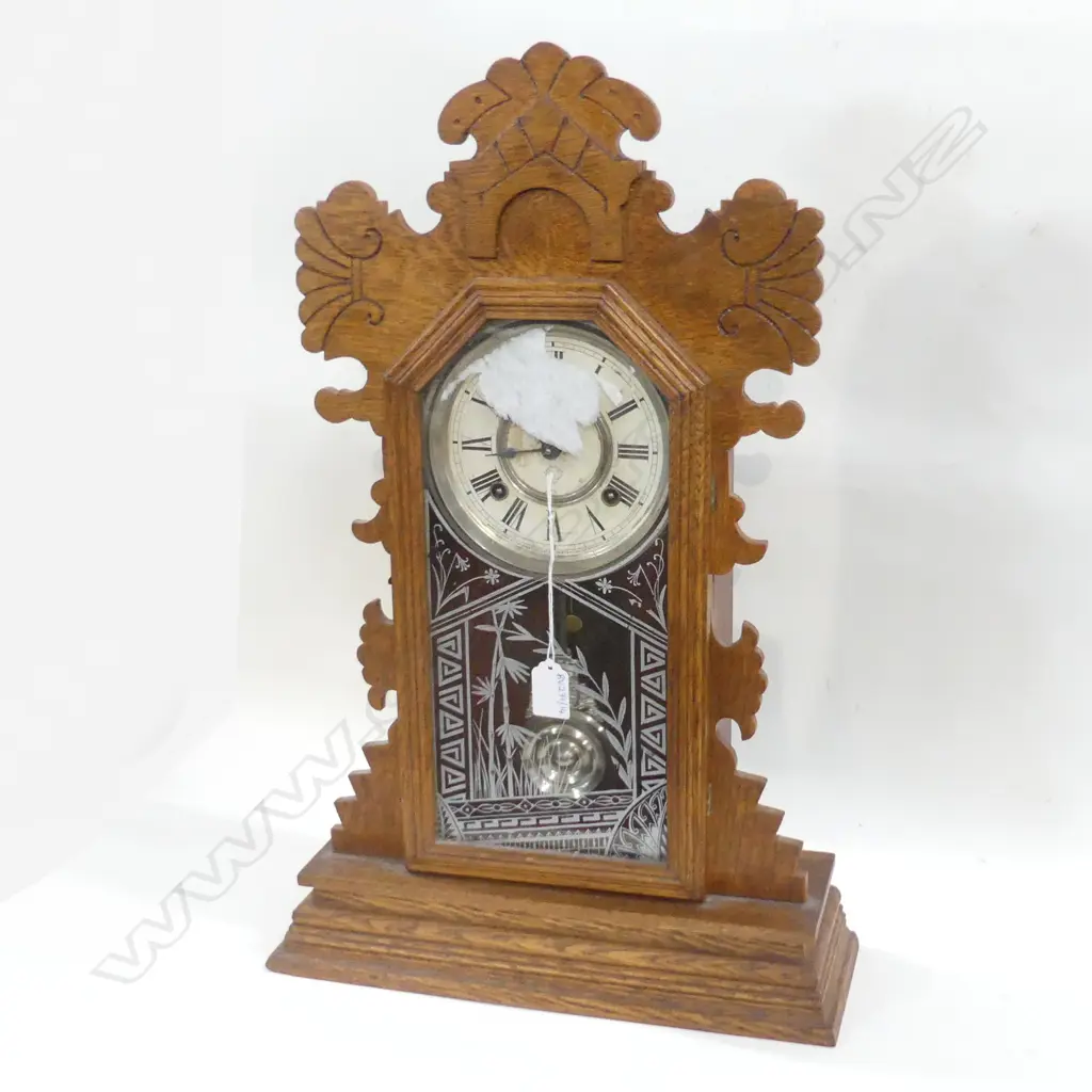 EARLY 20thC ANSONIA GINGERBREAD CLOCK H.575mm Image 1++