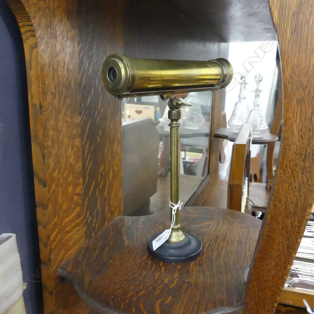 VINTAGE BRASS KALEIDOSCOPE ON STAND H. 290MM Image 1++