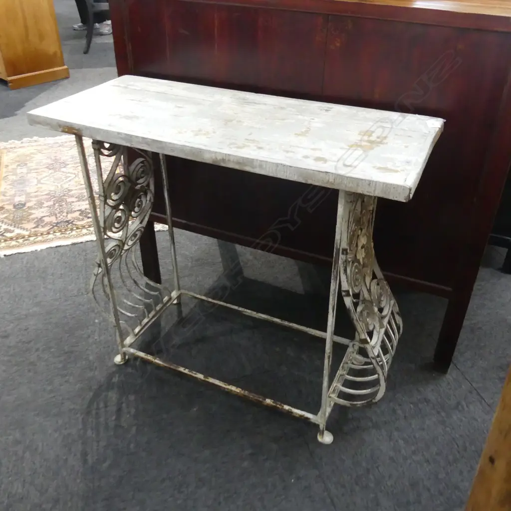 FRENCH STYLE METAL HALL TABLE 825x340x730mm Image 1++