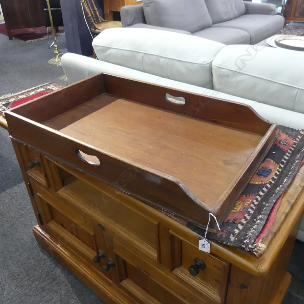 LGE WOODEN TRAY 710x450x95mm Image 1++