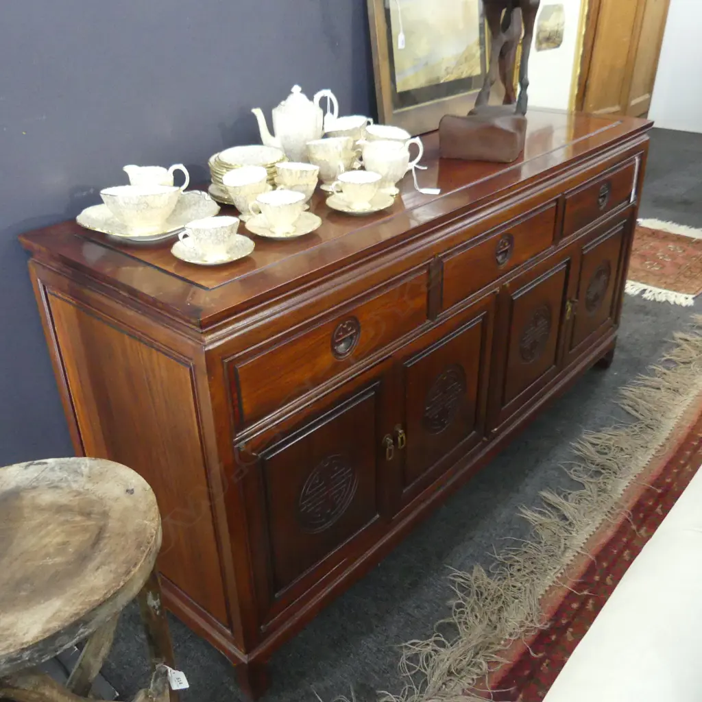 ORIENTAL HARDWOOD SIDE BOARD L1520MM Image 1++