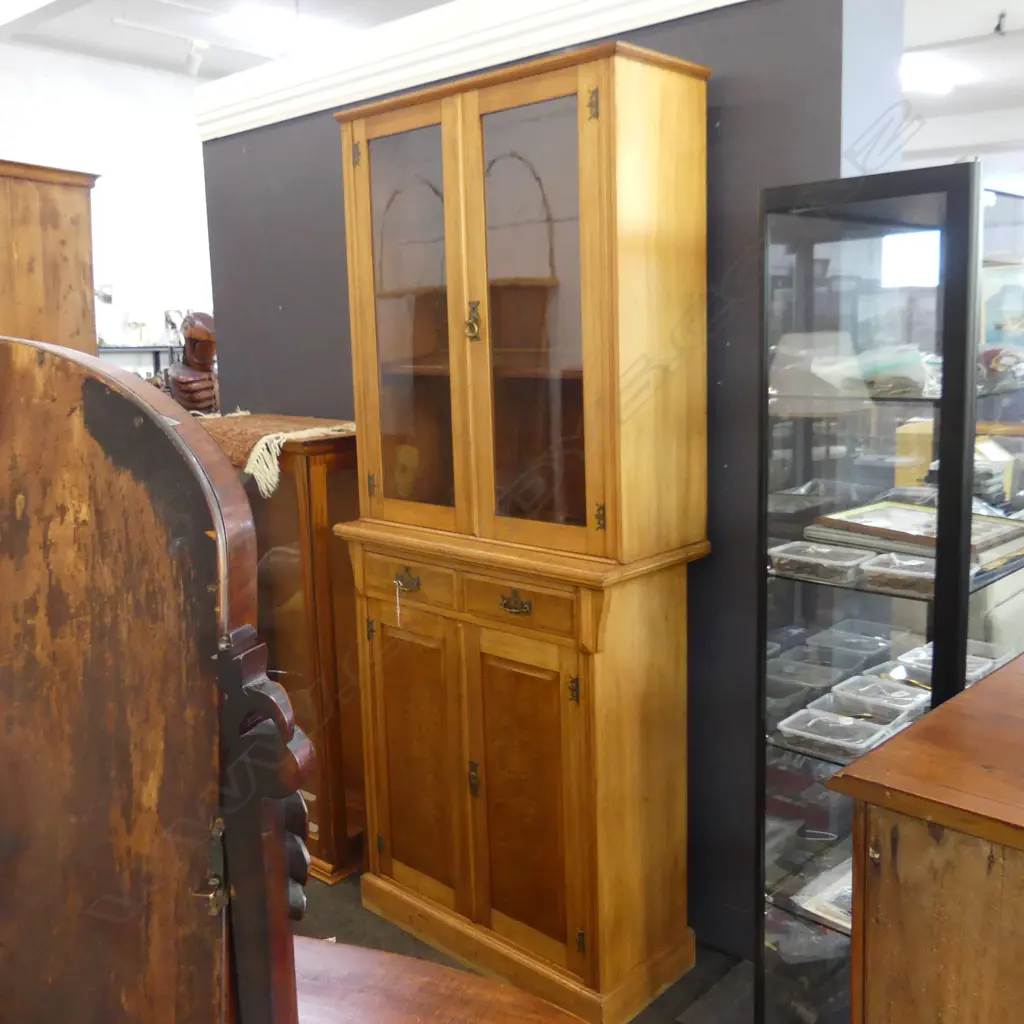 EDWARDIAN BOOKCASE CABINET 900x405x2110mm Image 1++