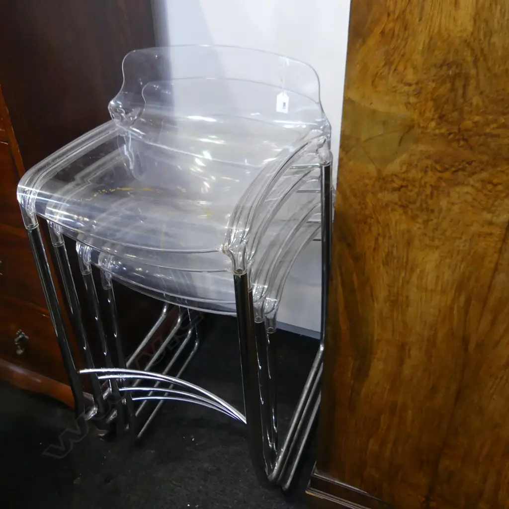 4 PERSPEX STOOLS Image 1++