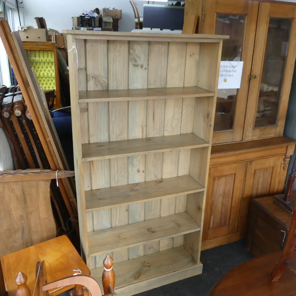 MODERN PINE BOOKCASE. 4 FIXED SHELVES. H. 1860mm Image 1++