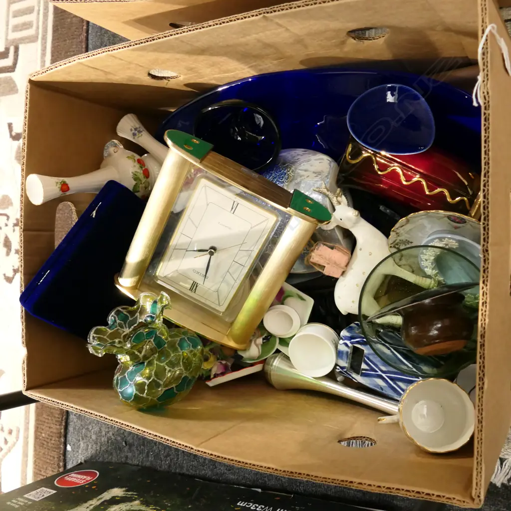 LOT ASST CHINA/CLOCK CARLTON WARE ETC Image 1++