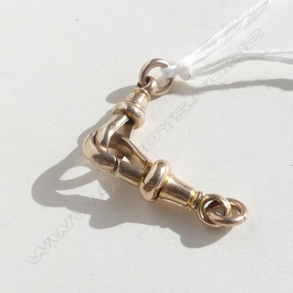 RTV PR ANTIQUE 9CT GOLD FOB CLIPS 4.8 grams Image 1++