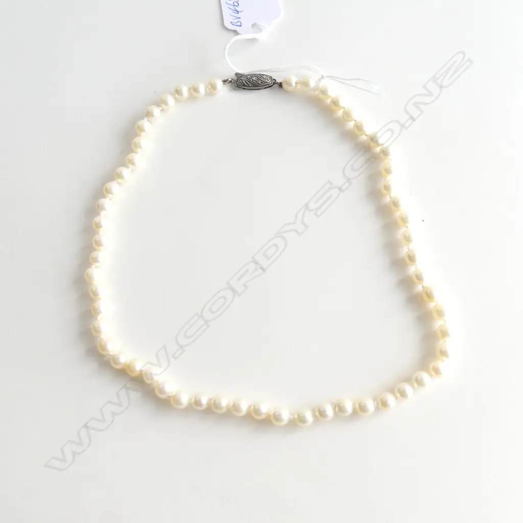 CULTURED UNIFORM PEARL NECKLACE L.400mm Image 1++