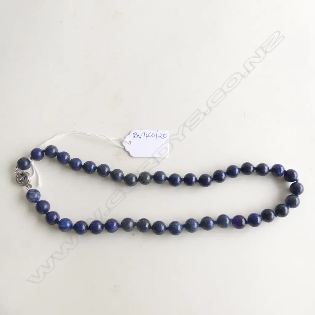 LAPIS LAZULI BEADED NECKLACE L.470mm Image 1++