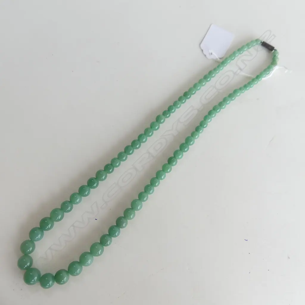 JADE BEADED NECKLACE L.590mm Image 1++