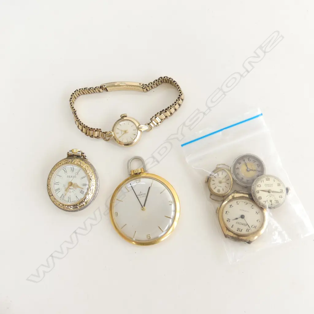 7 ASST. VINTAGE SWISS WATCH MOVEMENTS; ALL WORKING Image 1++