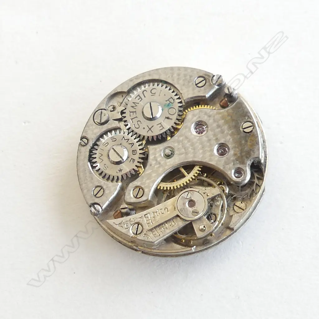 RTV ROLEX WATCH MOVEMENT 1920'S 15 JEWEL Image 1++