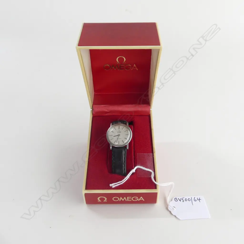 CASED LADIES OMEGA WRIST WATCH QUARTZ DEVILLE Image 1++
