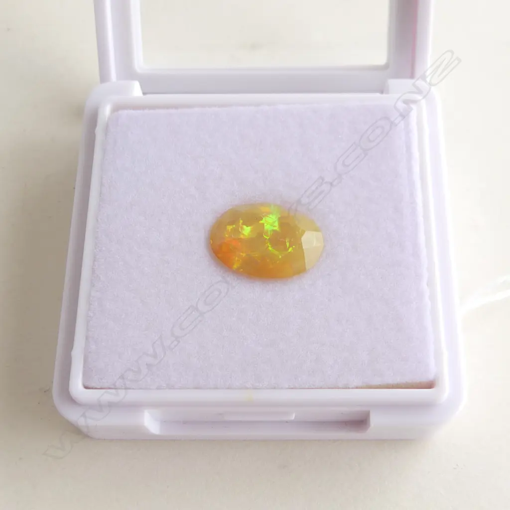 3.64ct OVAL FACET CUT UNSET OPAL (AIG report) Image 1++