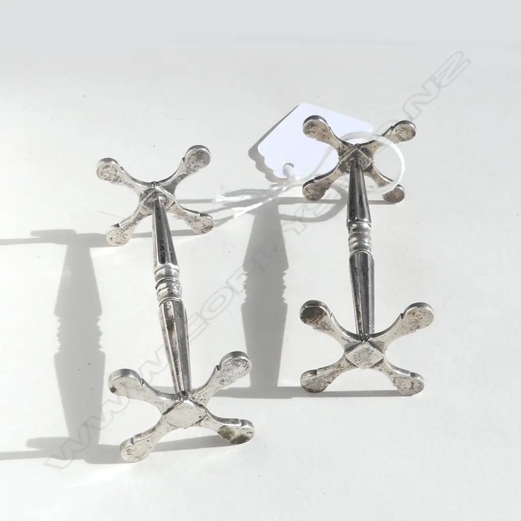 PR VICTORIAN SILVER KNIFE RESTS LONDON 1853 Image 1++