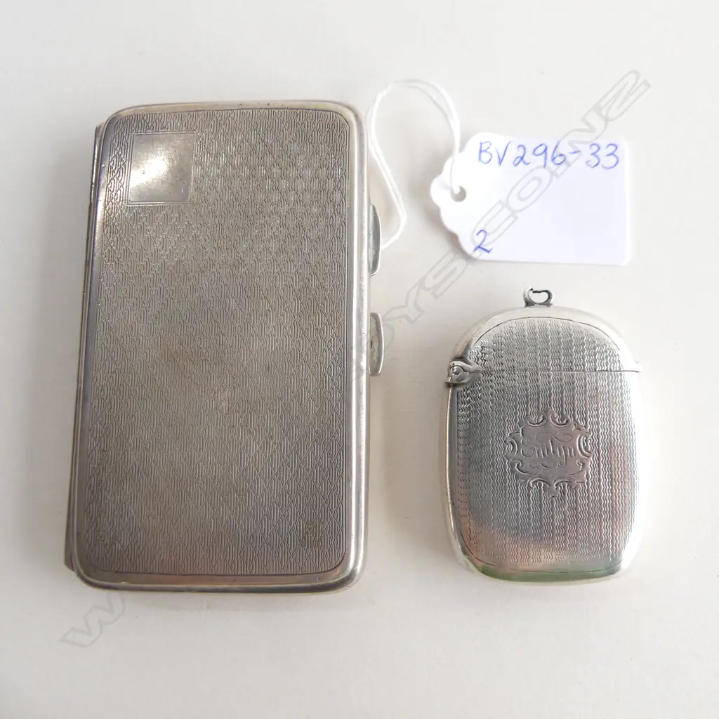 STG SILVER VESTA (BIRM 1894) & CIGARETTE CASE (BIRM 1927) 90.44GMS Image 1++