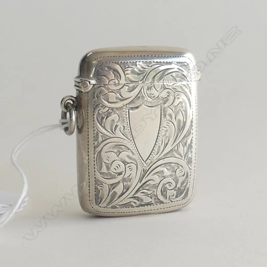 SILVER ENGRAVED VESTA W SUSPENSION LOOP Image 1++
